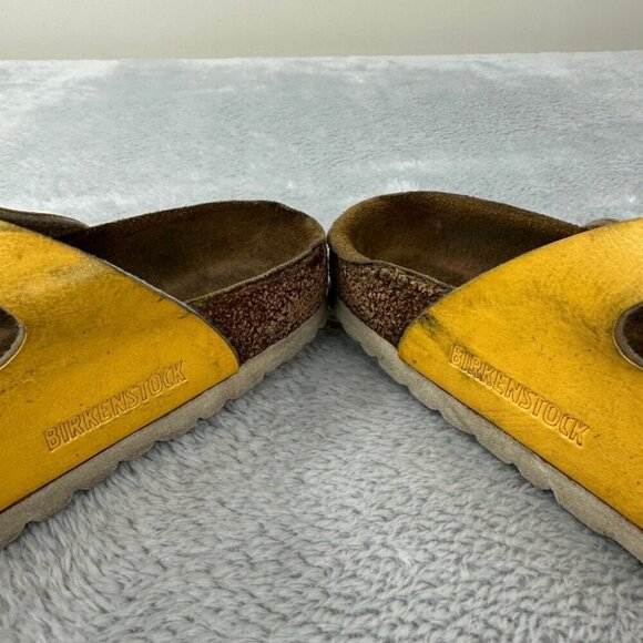 Birkenstock Florida Yellow Leather Women’s Size 37 EU Normal/Regular - Picture 10 of 12